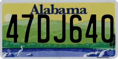 AL license plate 47DJ640