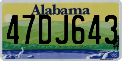 AL license plate 47DJ643