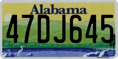 AL license plate 47DJ645