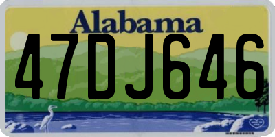 AL license plate 47DJ646