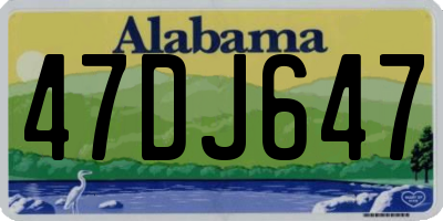 AL license plate 47DJ647