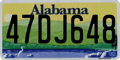 AL license plate 47DJ648