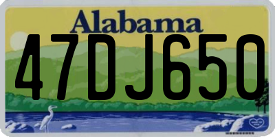 AL license plate 47DJ650