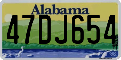 AL license plate 47DJ654