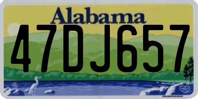 AL license plate 47DJ657