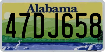 AL license plate 47DJ658