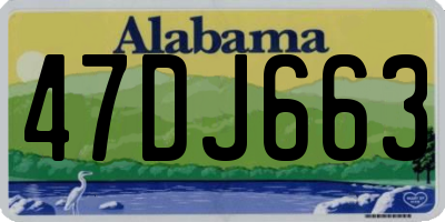 AL license plate 47DJ663