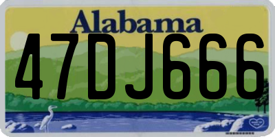 AL license plate 47DJ666