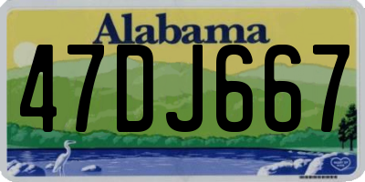 AL license plate 47DJ667