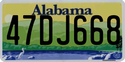 AL license plate 47DJ668