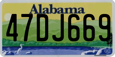 AL license plate 47DJ669