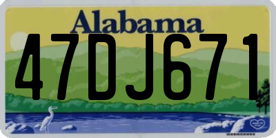 AL license plate 47DJ671