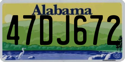 AL license plate 47DJ672