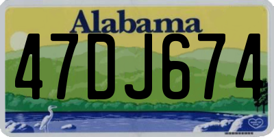 AL license plate 47DJ674
