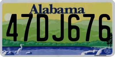 AL license plate 47DJ676