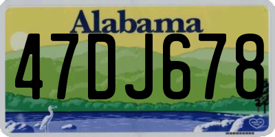 AL license plate 47DJ678