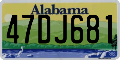 AL license plate 47DJ681