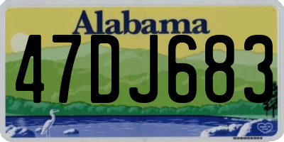 AL license plate 47DJ683