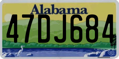 AL license plate 47DJ684