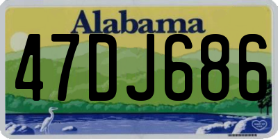 AL license plate 47DJ686
