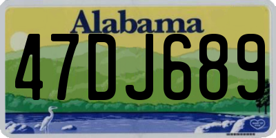 AL license plate 47DJ689