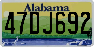 AL license plate 47DJ692