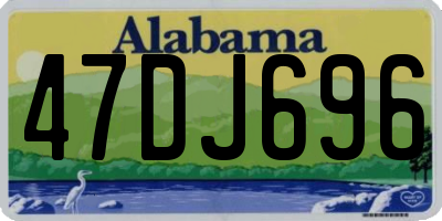 AL license plate 47DJ696