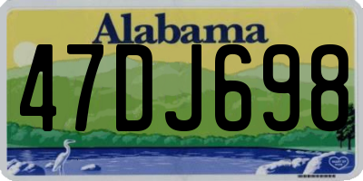 AL license plate 47DJ698