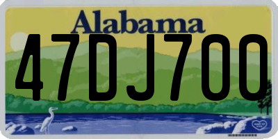 AL license plate 47DJ700