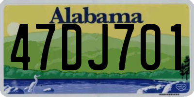 AL license plate 47DJ701