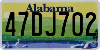 AL license plate 47DJ702