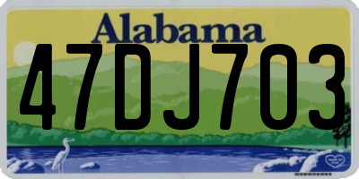AL license plate 47DJ703