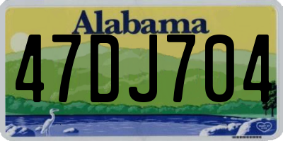 AL license plate 47DJ704