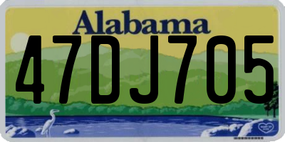 AL license plate 47DJ705