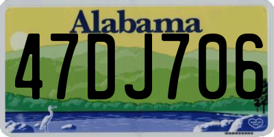 AL license plate 47DJ706