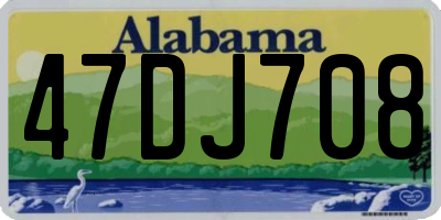 AL license plate 47DJ708