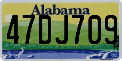 AL license plate 47DJ709