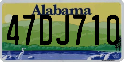 AL license plate 47DJ710