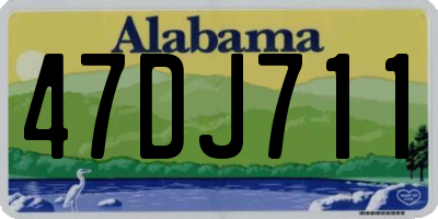 AL license plate 47DJ711