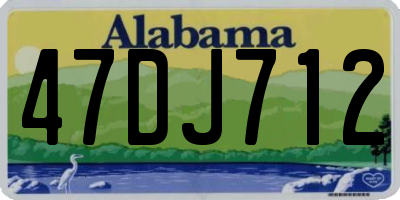 AL license plate 47DJ712