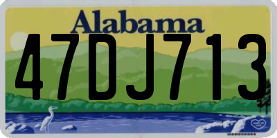 AL license plate 47DJ713