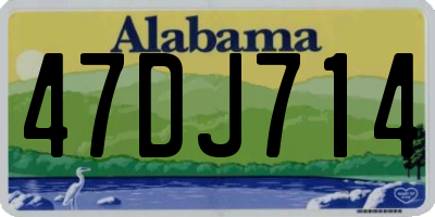 AL license plate 47DJ714