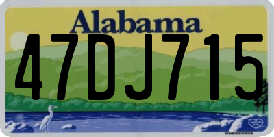 AL license plate 47DJ715
