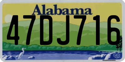 AL license plate 47DJ716