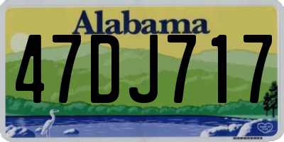 AL license plate 47DJ717