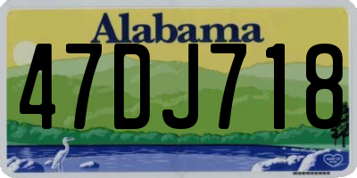 AL license plate 47DJ718