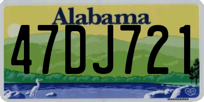 AL license plate 47DJ721