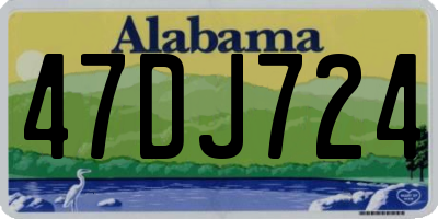 AL license plate 47DJ724