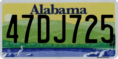 AL license plate 47DJ725