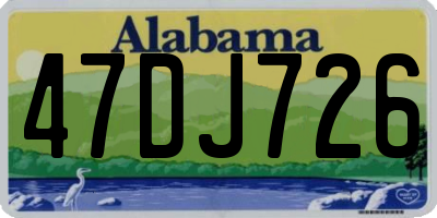 AL license plate 47DJ726